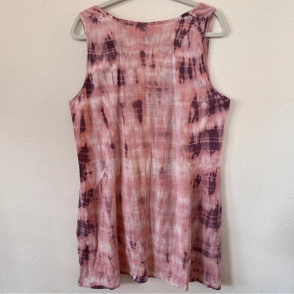 XCVI Gauze Tie Dye High Low Boho Top - XL - EUC - Picture 2 of 10
